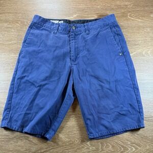 Volcom Men's Modern Surf Skate Chino Shorts Blue Size 32 Streetwear Casual
